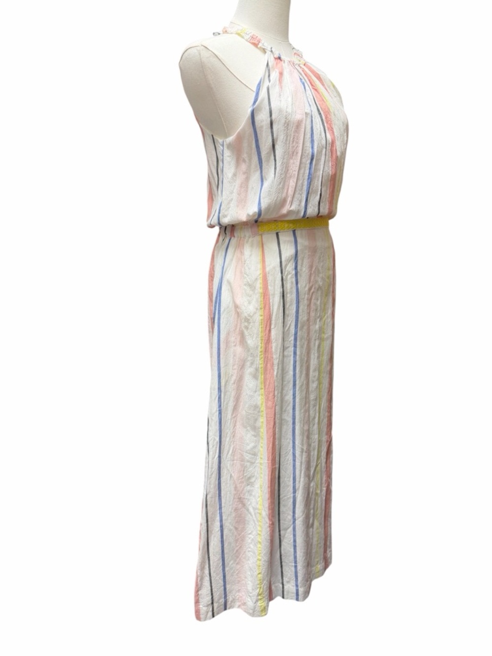 V-1 Velveteen Girls Striped Long Summer Dress